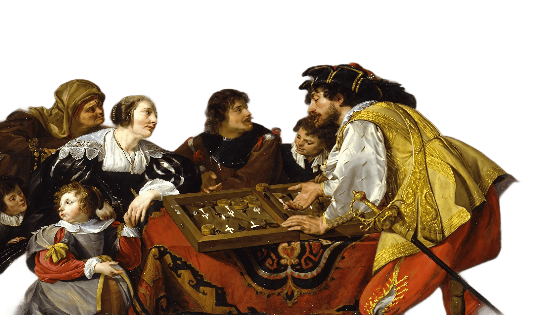 Backgammon in England painting